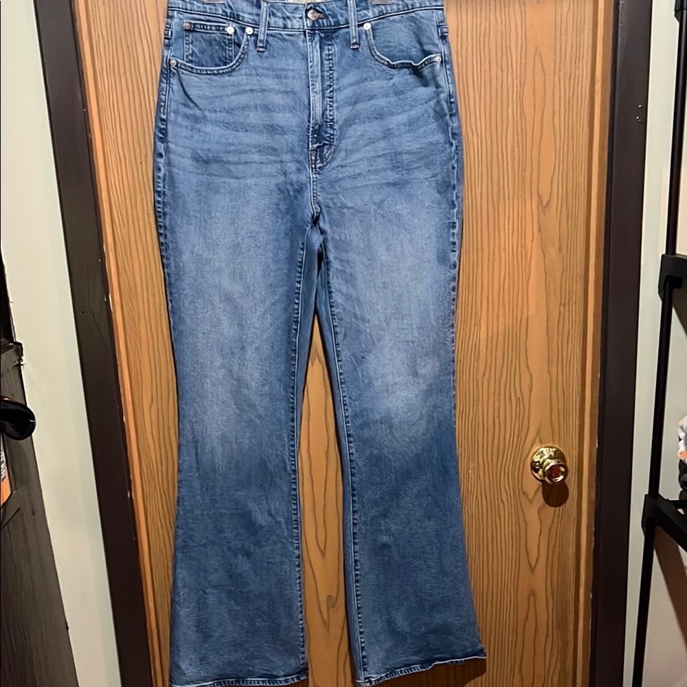 Madewell Women's Blue Denim Flare Jeans